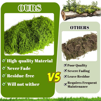 16 OZ Artificial Moss for Indoor Plants, Large Capacity Natural Fake Moss