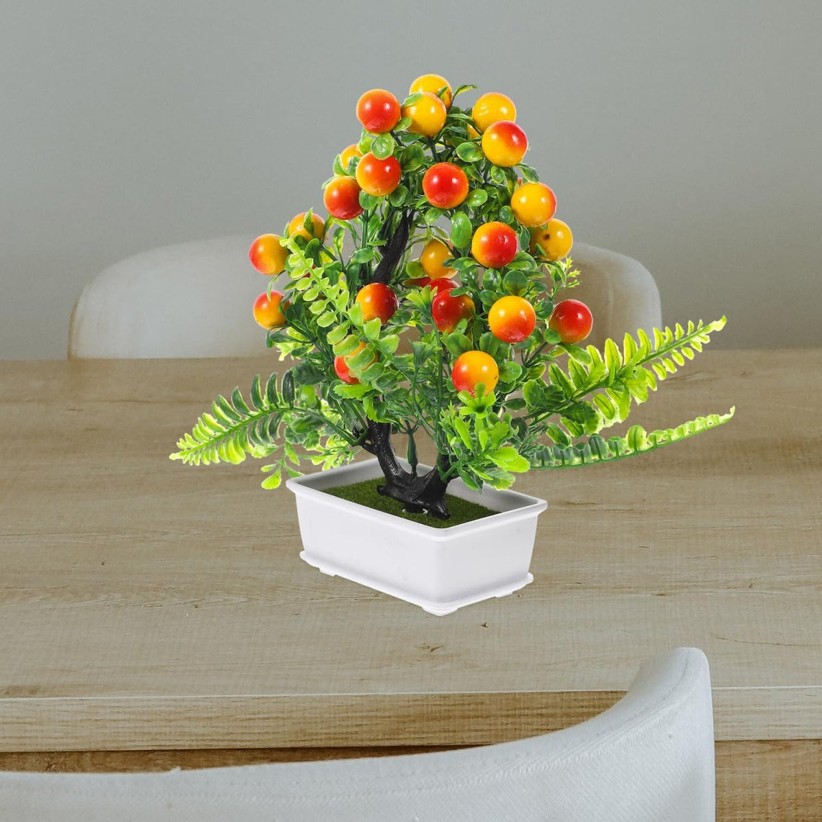 Artificial Peach Plant Potted Artificial Faux Fruit Greenery for Home Decor for Home Office Living Room Table Indoor Bedroom Ornaments