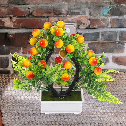 Artificial Peach Plant Potted Artificial Faux Fruit Greenery for Home Decor for Home Office Living Room Table Indoor Bedroom Ornaments