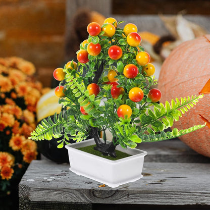 Artificial Peach Plant Potted Artificial Faux Fruit Greenery for Home Decor for Home Office Living Room Table Indoor Bedroom Ornaments