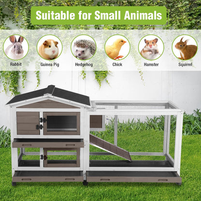 Rabbit Pet Playpen, Bunny Cage with Waterproof Liner, Pet Run Extension for Guinea Pig, Hamster, Chinchillas, Portable Small Animal Cage Fence (Playpen Only)