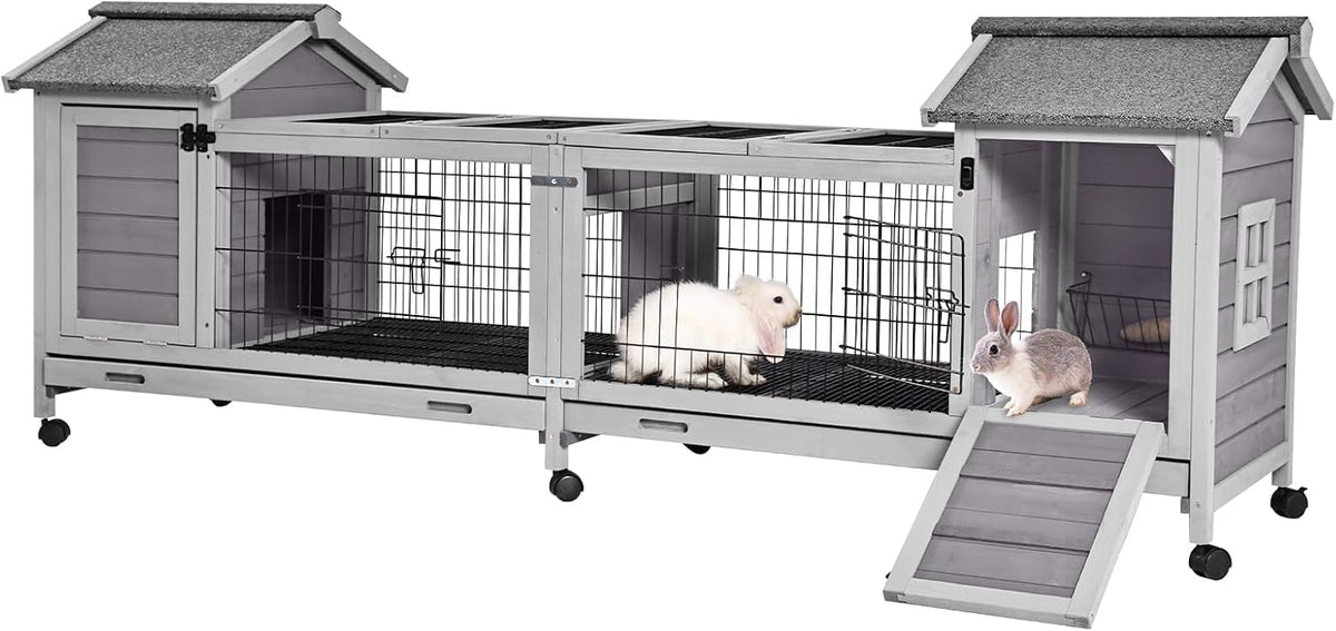 Rabbit Pet Playpen, Bunny Cage with Waterproof Liner, Pet Run Extension for Guinea Pig, Hamster, Chinchillas, Portable Small Animal Cage Fence (Playpen Only)