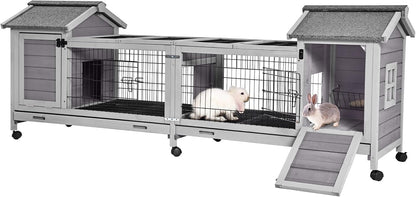 Rabbit Pet Playpen, Bunny Cage with Waterproof Liner, Pet Run Extension for Guinea Pig, Hamster, Chinchillas, Portable Small Animal Cage Fence (Playpen Only)