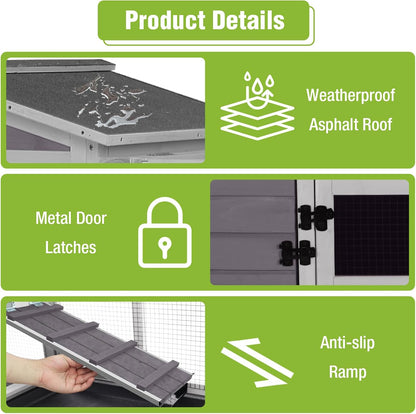 Rabbit Pet Playpen, Bunny Cage with Waterproof Liner, Pet Run Extension for Guinea Pig, Hamster, Chinchillas, Portable Small Animal Cage Fence (Playpen Only)
