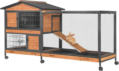 Rabbit Pet Playpen, Bunny Cage with Waterproof Liner, Pet Run Extension for Guinea Pig, Hamster, Chinchillas, Portable Small Animal Cage Fence (Playpen Only)