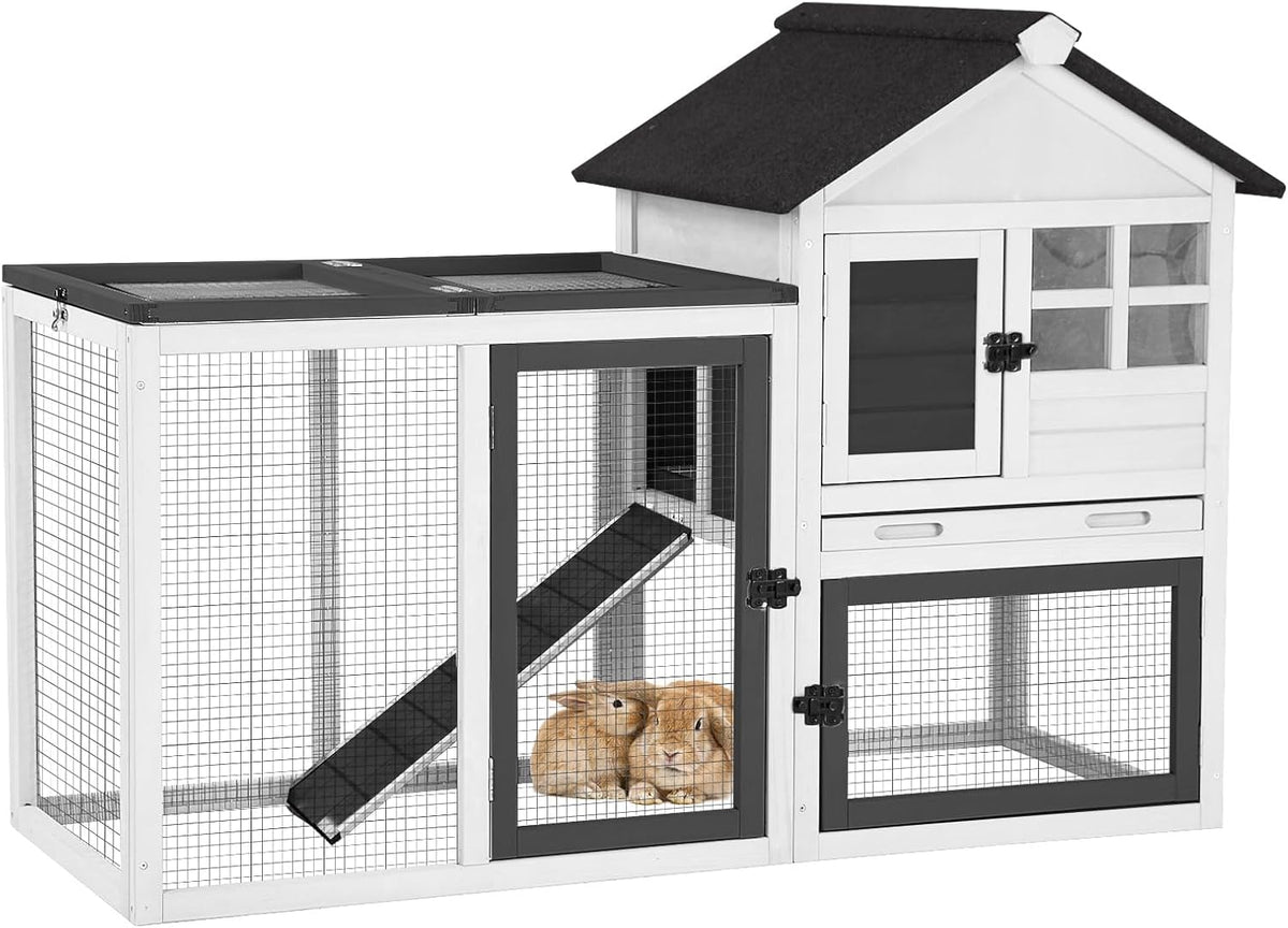 Rabbit Pet Playpen, Bunny Cage with Waterproof Liner, Pet Run Extension for Guinea Pig, Hamster, Chinchillas, Portable Small Animal Cage Fence (Playpen Only)