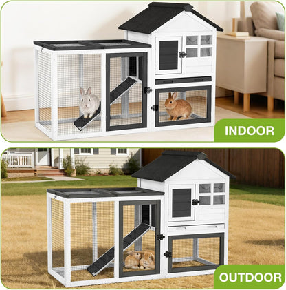 Rabbit Pet Playpen, Bunny Cage with Waterproof Liner, Pet Run Extension for Guinea Pig, Hamster, Chinchillas, Portable Small Animal Cage Fence (Playpen Only)
