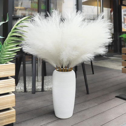 8 Pcs 38''/97cm Tall Faux Large Pampas Grass Decor, Blue