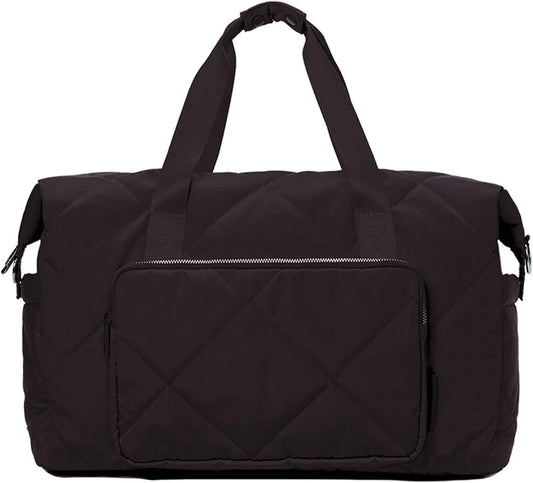 Sports Duffel Gym Bag for Women Men Lightweight Weekender Duffel Bag Black