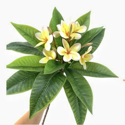 35.5 Inch Artificial Frangipani Flower 2 Pack Lifelike Real Touch Artificial Plumeria Flowers,for Home Vase Garden Decoration Party Wedding Bouquet (Red)