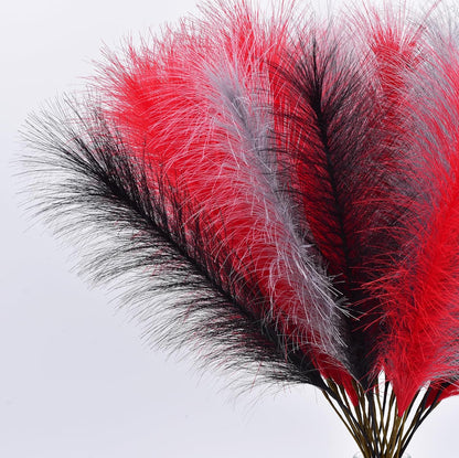 Green Pampas Grass Decor,23Inch 12pcs Faux Pampas Grass Bouquets Artificial Pampas Fake Pampas Flower for Home Living Room Bedroom Vase Decor