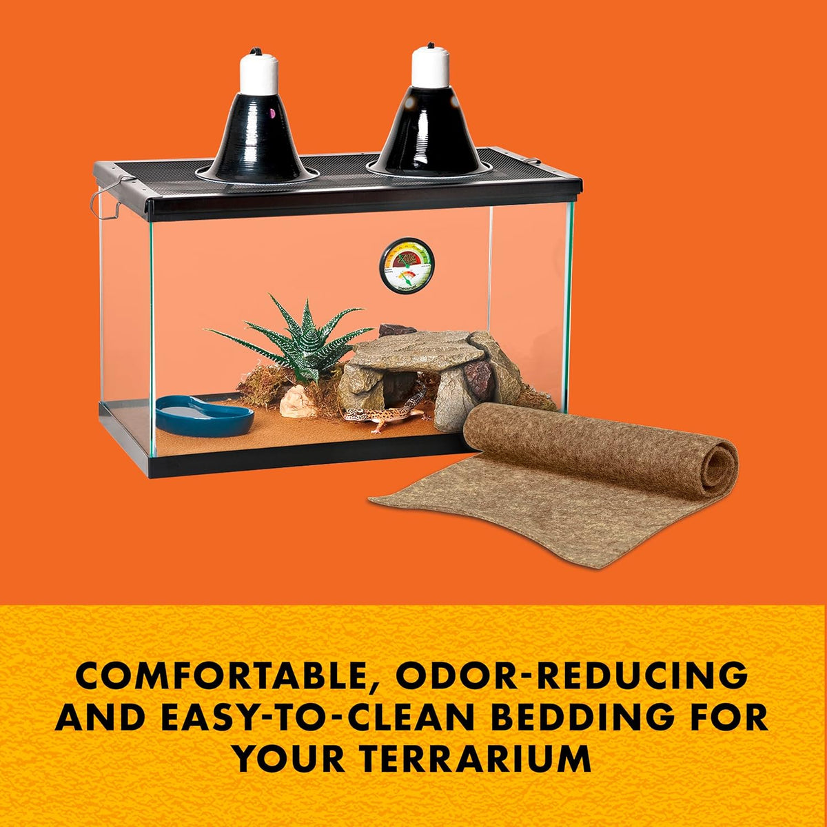 Reptile Bedding Substrate Floor Liner, Brown, 20L/29G