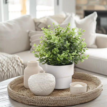 Small Fake Plants Mint Artificial Potted Plants,Green