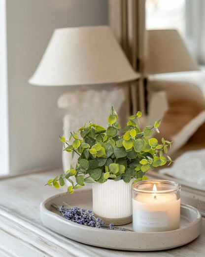Small Fake Plants Mint Artificial Potted Plants,Green