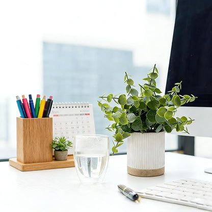Small Fake Plants Mint Artificial Potted Plants,Green