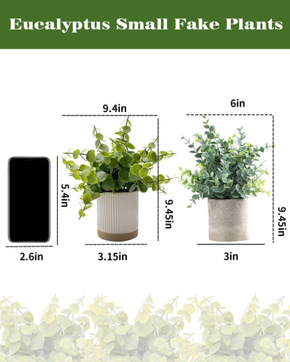 Small Fake Plants Mint Artificial Potted Plants,Green