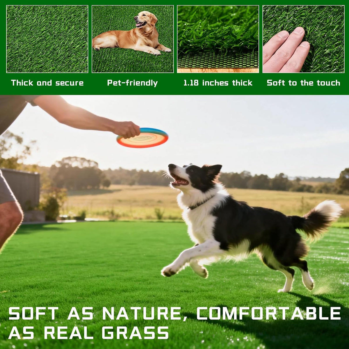 Artificial Grass Indoor Outdoor Turf Rug,5Ft x 8Ft Soft and Durable High Density Realistic Fake Grass Carpe,Pet-Friendly, Perfect for Patio,Lawn,Balcony,Weddings Photoshoot Backdrop