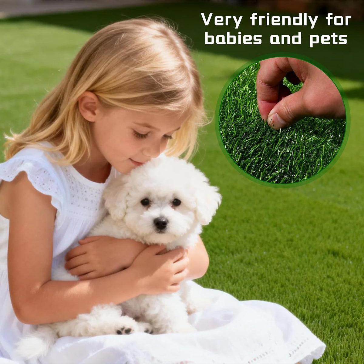 Artificial Grass Indoor Outdoor Turf Rug,5Ft x 8Ft Soft and Durable High Density Realistic Fake Grass Carpe,Pet-Friendly, Perfect for Patio,Lawn,Balcony,Weddings Photoshoot Backdrop