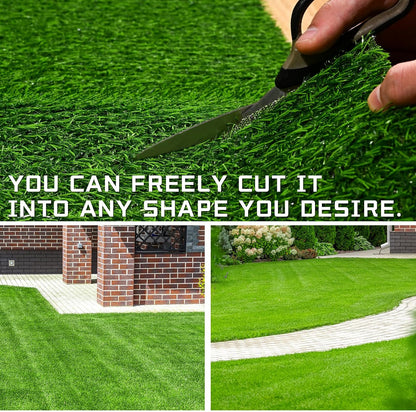 Artificial Grass Indoor Outdoor Turf Rug,5Ft x 8Ft Soft and Durable High Density Realistic Fake Grass Carpe,Pet-Friendly, Perfect for Patio,Lawn,Balcony,Weddings Photoshoot Backdrop