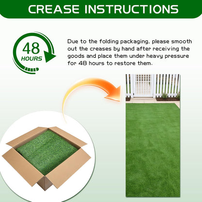 Artificial Grass Indoor Outdoor Turf Rug,5Ft x 8Ft Soft and Durable High Density Realistic Fake Grass Carpe,Pet-Friendly, Perfect for Patio,Lawn,Balcony,Weddings Photoshoot Backdrop