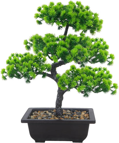 15.8" Artificial Bonsai Tree in Pot Mini Desk Plant Indoor Decor