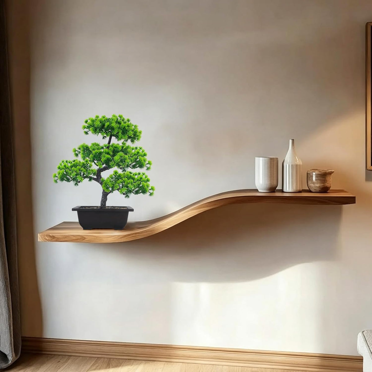15.8" Artificial Bonsai Tree in Pot Mini Desk Plant Indoor Decor