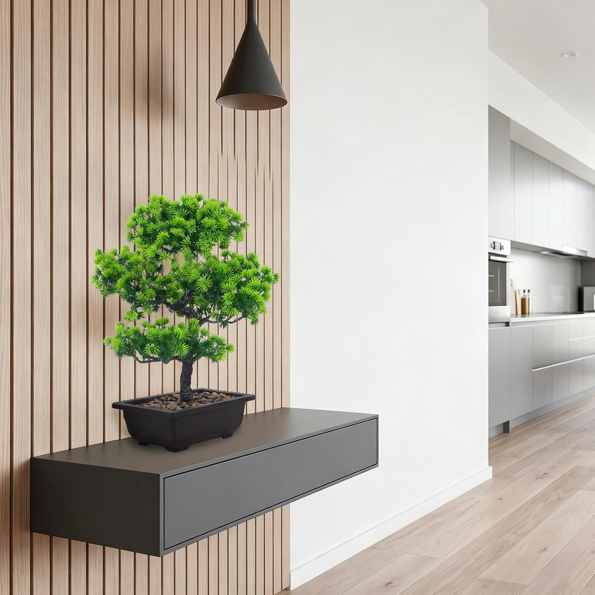 15.8" Artificial Bonsai Tree in Pot Mini Desk Plant Indoor Decor
