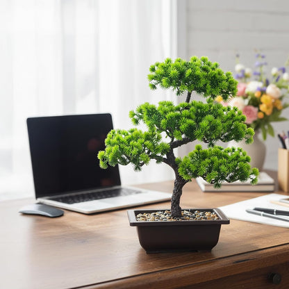 15.8" Artificial Bonsai Tree in Pot Mini Desk Plant Indoor Decor
