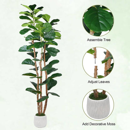 15.8" Artificial Bonsai Tree in Pot Mini Desk Plant Indoor Decor