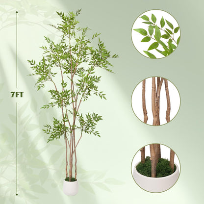 15.8" Artificial Bonsai Tree in Pot Mini Desk Plant Indoor Decor