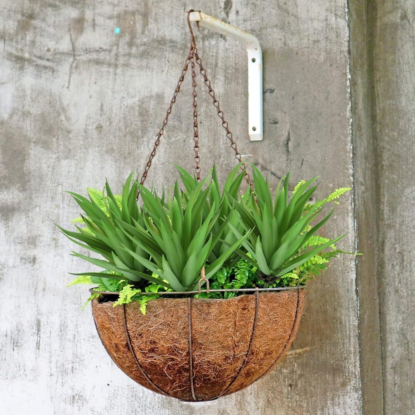 8 Pcs Artificial Succulents Plants Faux Succulents Unpotted Yucca Lifelike Touch Agave Plant Fake for DIY Garden Home Office Outdoor Decoration (Green)