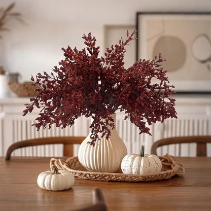 Thiccywoov 6 Pack Artificial Fall Maple Tree Stems Fall Flower Picks for Floral Arrangements for Autumn Thanksgiving Home Table Centerpiece Decorations