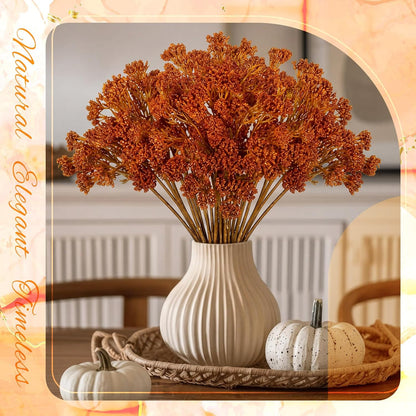 Thiccywoov 6 Pack Artificial Fall Maple Tree Stems Fall Flower Picks for Floral Arrangements for Autumn Thanksgiving Home Table Centerpiece Decorations