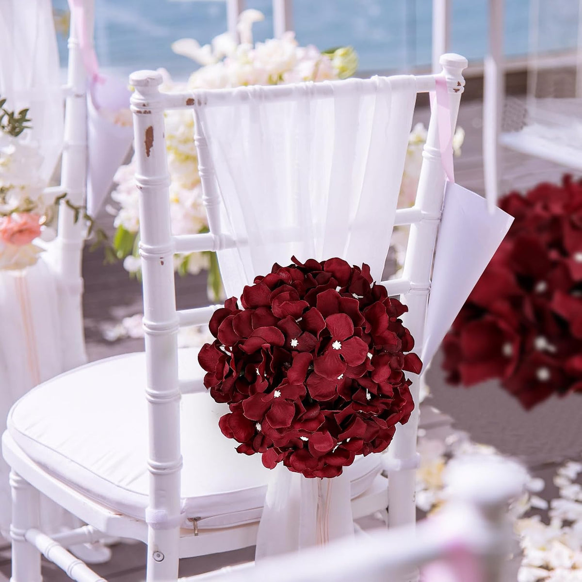 Lilac Hydrangea Flower Balls for Centerpieces - 12 PCS