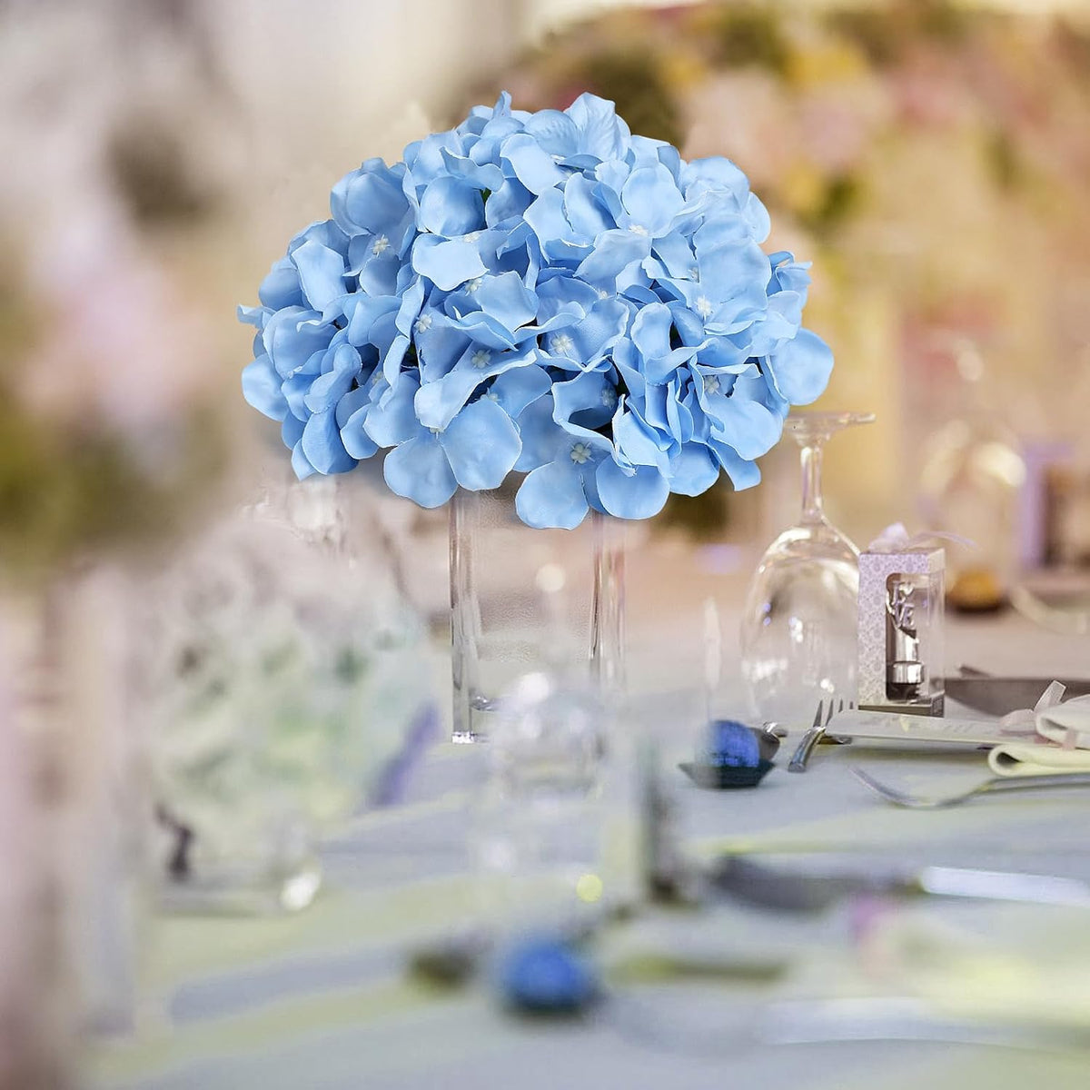 Lilac Hydrangea Flower Balls for Centerpieces - 12 PCS