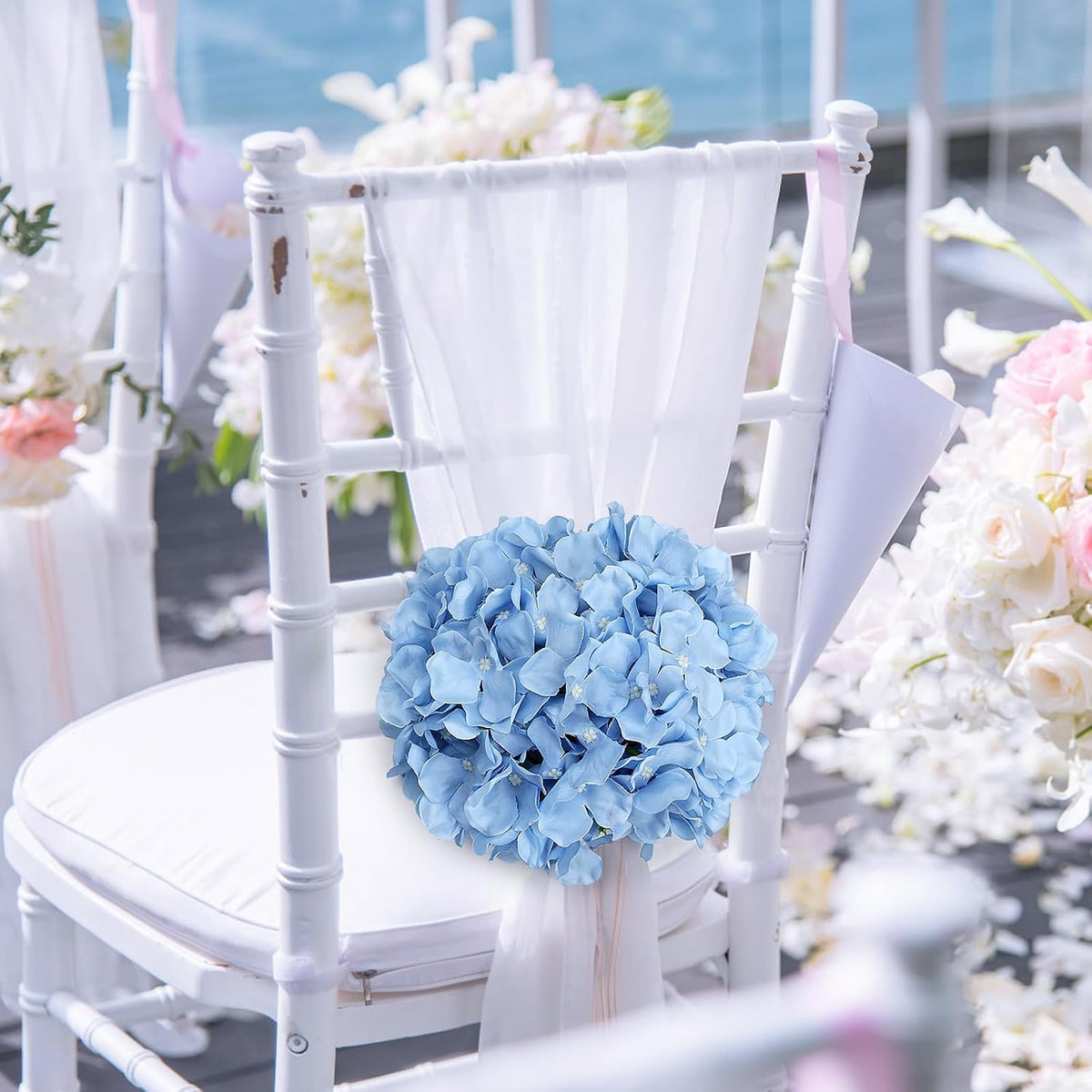 Lilac Hydrangea Flower Balls for Centerpieces - 12 PCS