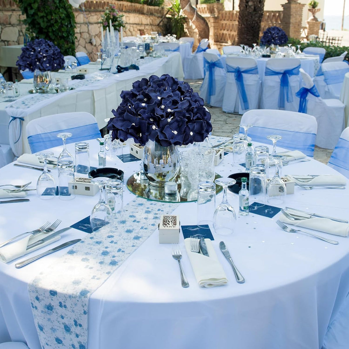 Lilac Hydrangea Flower Balls for Centerpieces - 12 PCS