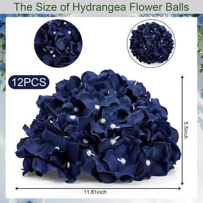 Lilac Hydrangea Flower Balls for Centerpieces - 12 PCS
