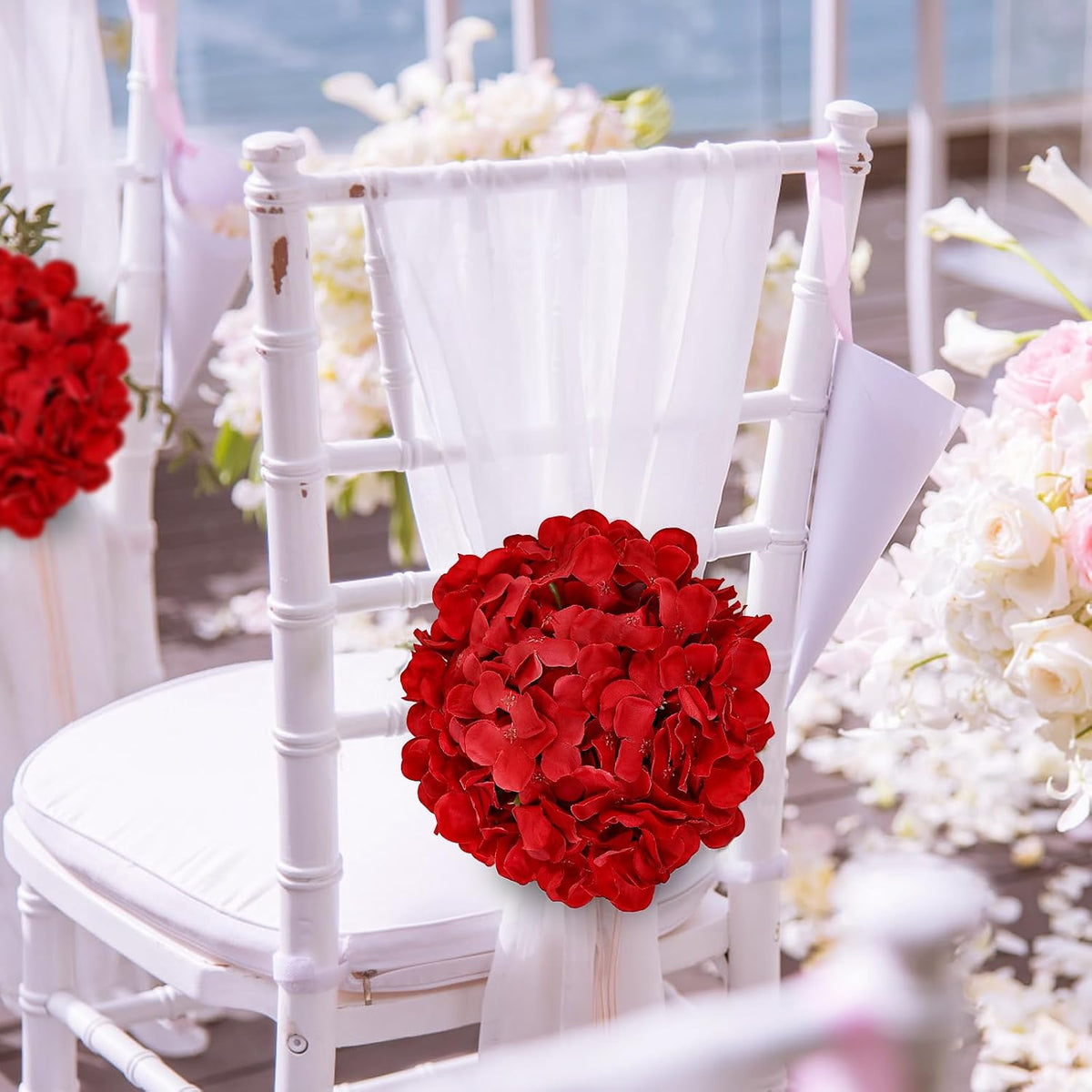 Lilac Hydrangea Flower Balls for Centerpieces - 12 PCS