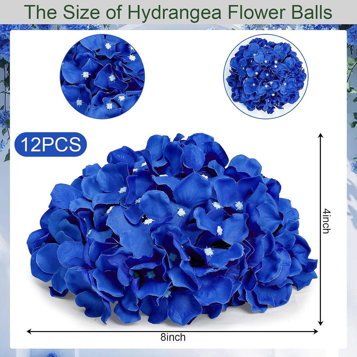 Lilac Hydrangea Flower Balls for Centerpieces - 12 PCS