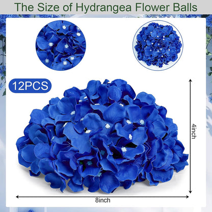Lilac Hydrangea Flower Balls for Centerpieces - 12 PCS