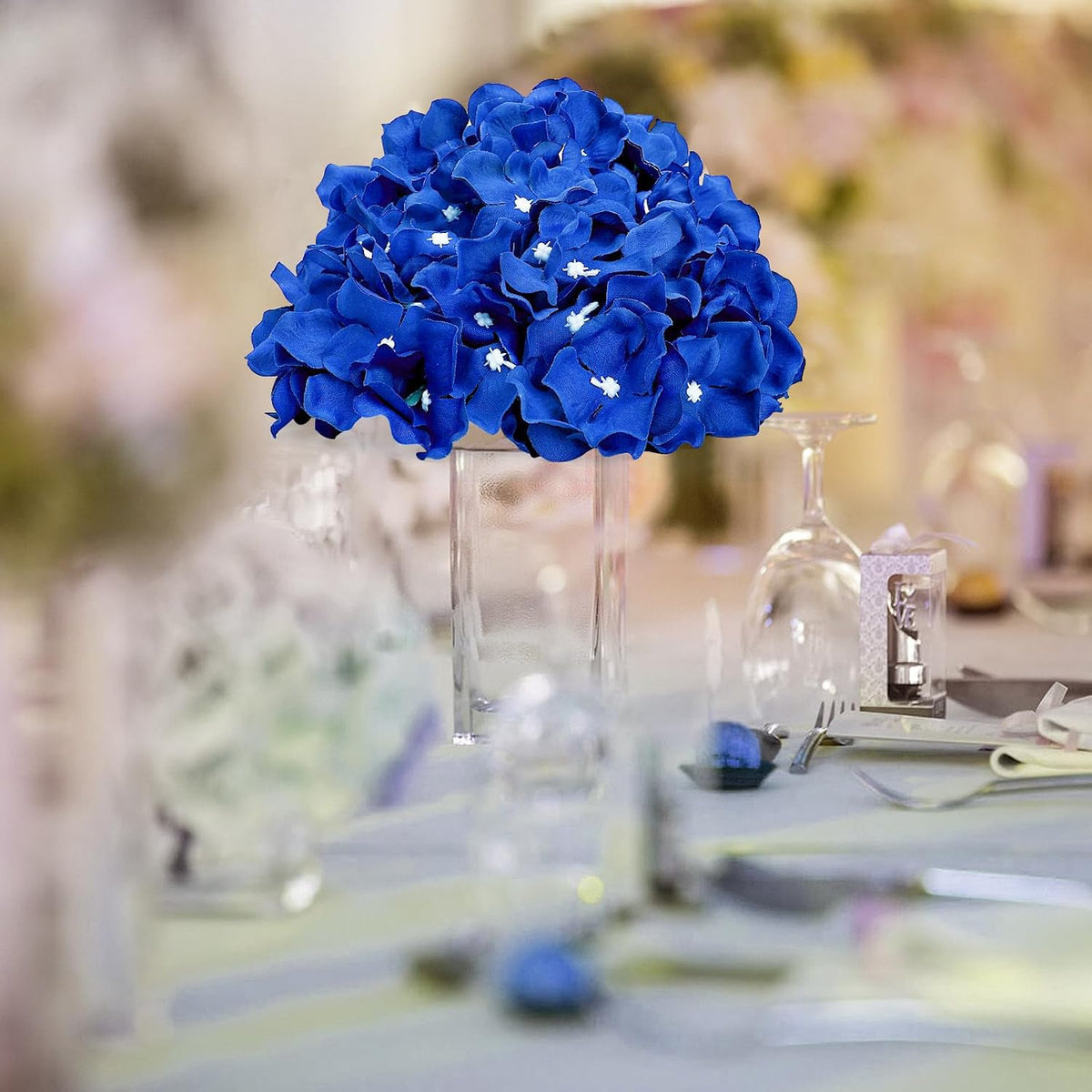 Lilac Hydrangea Flower Balls for Centerpieces - 12 PCS