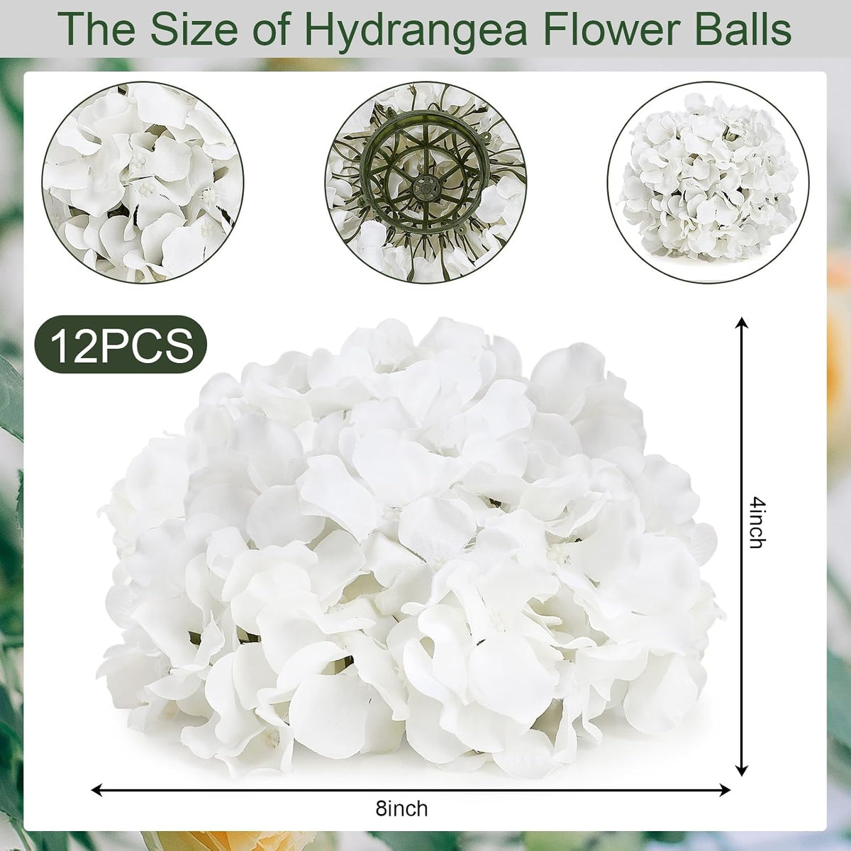 Lilac Hydrangea Flower Balls for Centerpieces - 12 PCS