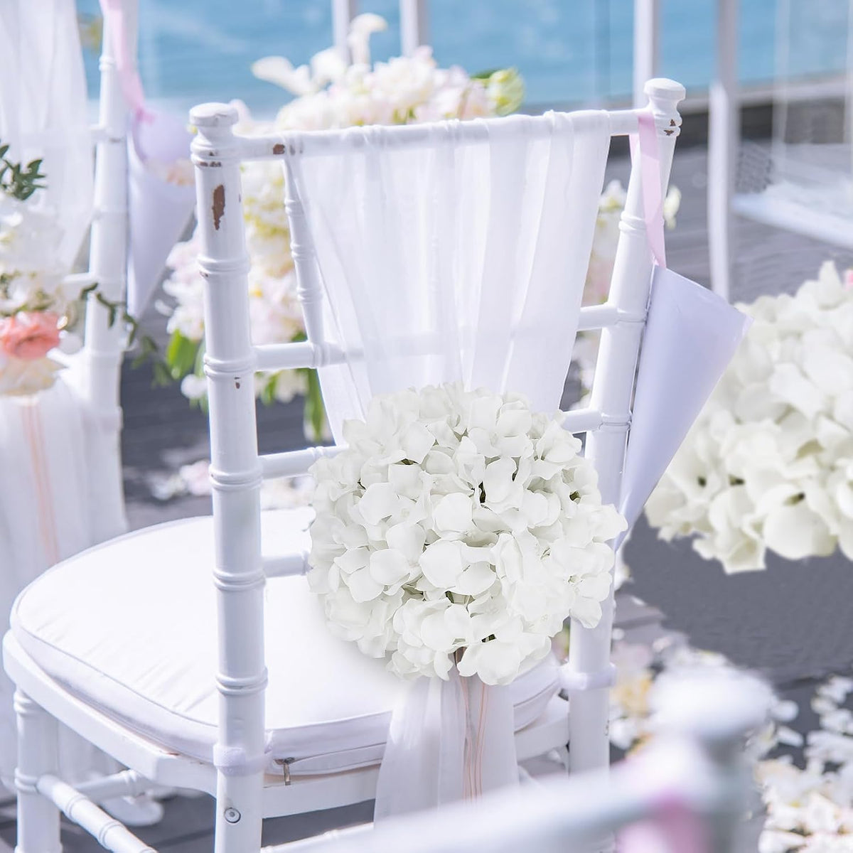 Lilac Hydrangea Flower Balls for Centerpieces - 12 PCS