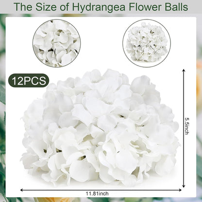 Lilac Hydrangea Flower Balls for Centerpieces - 12 PCS