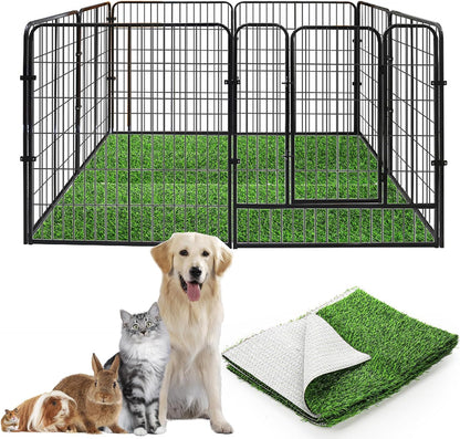 4 Pack Artificial Grass Guinea Pig Pee Pads, 15.7 × 23.6 Inch Fake Grass Rug Rabbit Grass Mat Dog Grass Pee Pads Artificial Turf Pet Grass Mat, Reusable Puppy Training Turf Mat