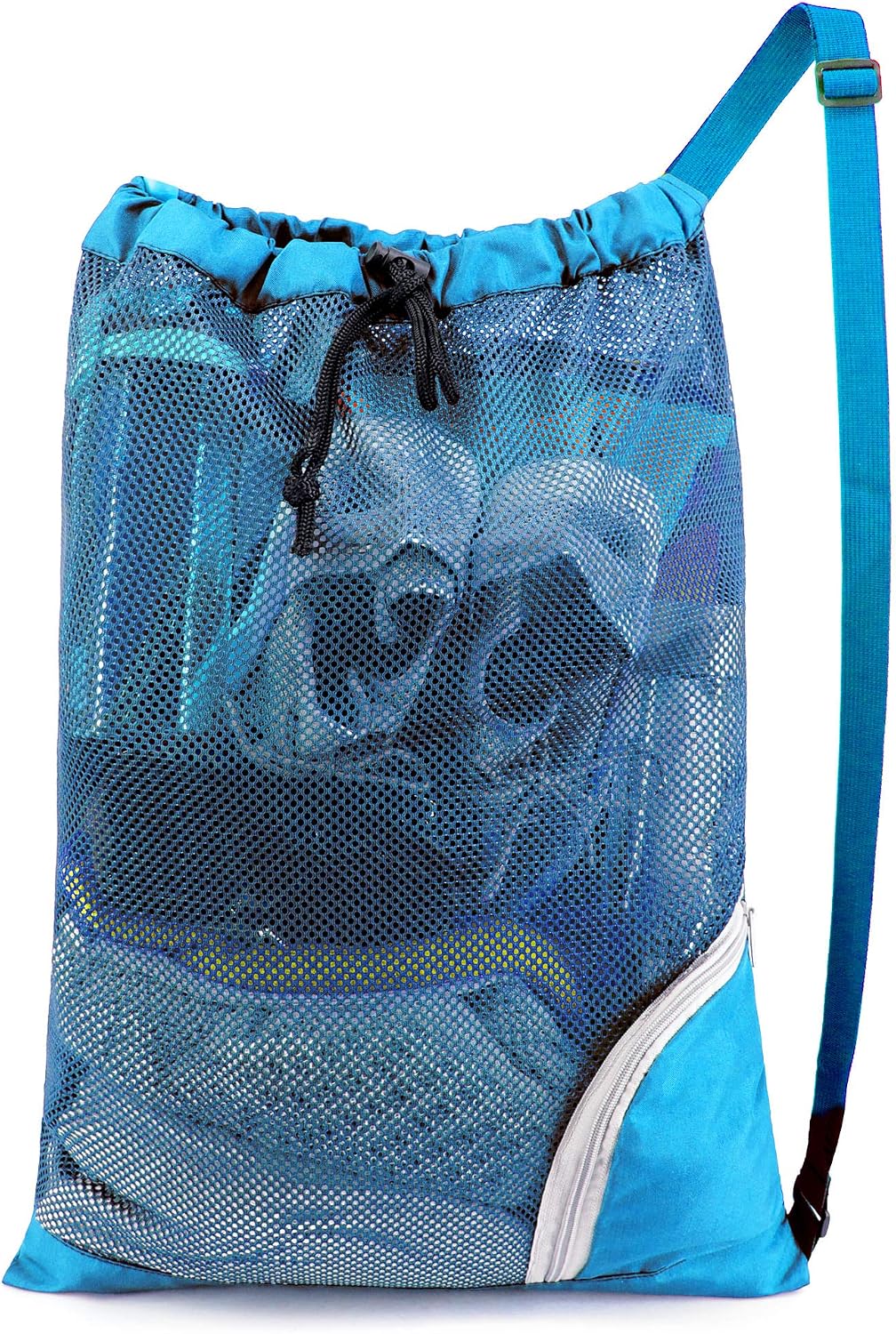 Gym Bags for Men Women Mesh Drawstring Backpack for Swim Sports Workout Gear Gifts for Swimmers Beach Pool Wrestling Backpack Cinch Bag With 3 Pockets Neon Yellow XLarge