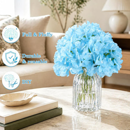Bulk Artificial Hydrangeas, 104PCS Blue Faux Flower Set