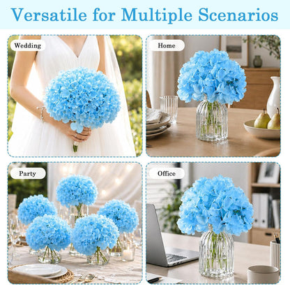 Bulk Artificial Hydrangeas, 104PCS Blue Faux Flower Set