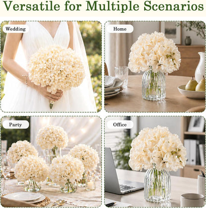 Bulk Artificial Hydrangeas, 104PCS Blue Faux Flower Set